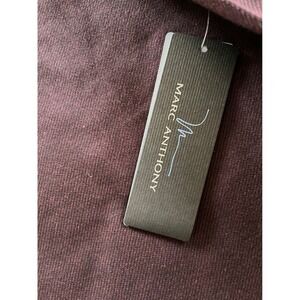 Marc Anthony Mens Burgundy LS Terry Crew Neck Shirt Slim Fit MM83K002RN